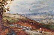 Jan Brueghel The Elder Landschaft mit Windmehle oil painting artist